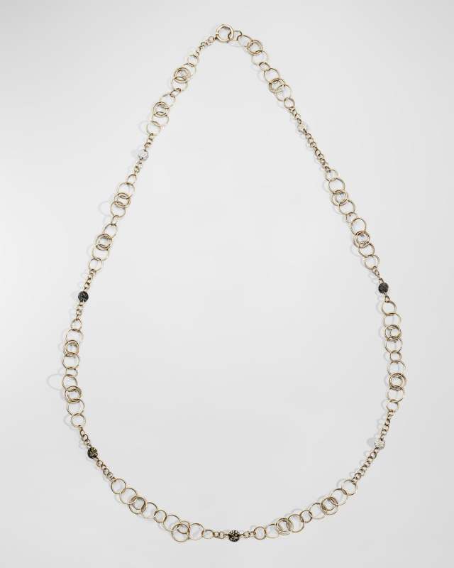Sabbia 18K Rose Gold Tricolor Diamond Necklace